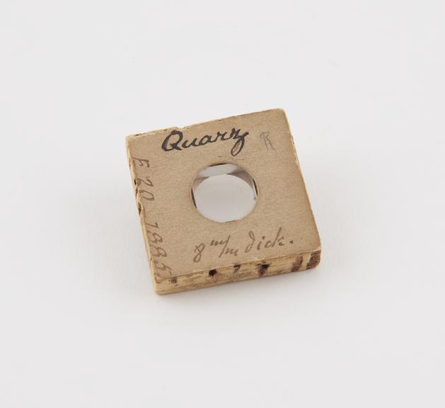 Plate cut from 8mm quartz uniaxial crystal