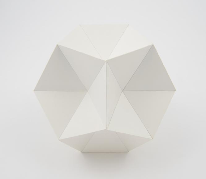 Polyhedron model showing the icosahedron and one of its 58