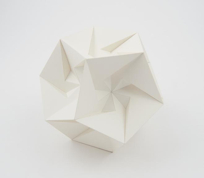 Polyhedron model showing the icosahedron and one of its 58