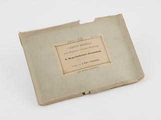 Packet for unassembled cardboard geometrical models; Hyperbolic Paraboloid