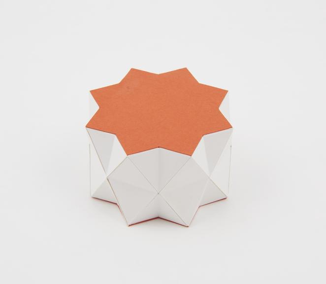 Uniform polyhedra card model illustrating a non convex