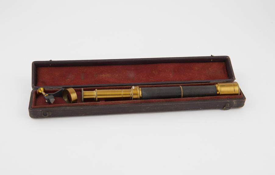 Pocket spectroscope by J. G. Hofmann, Paris, in case