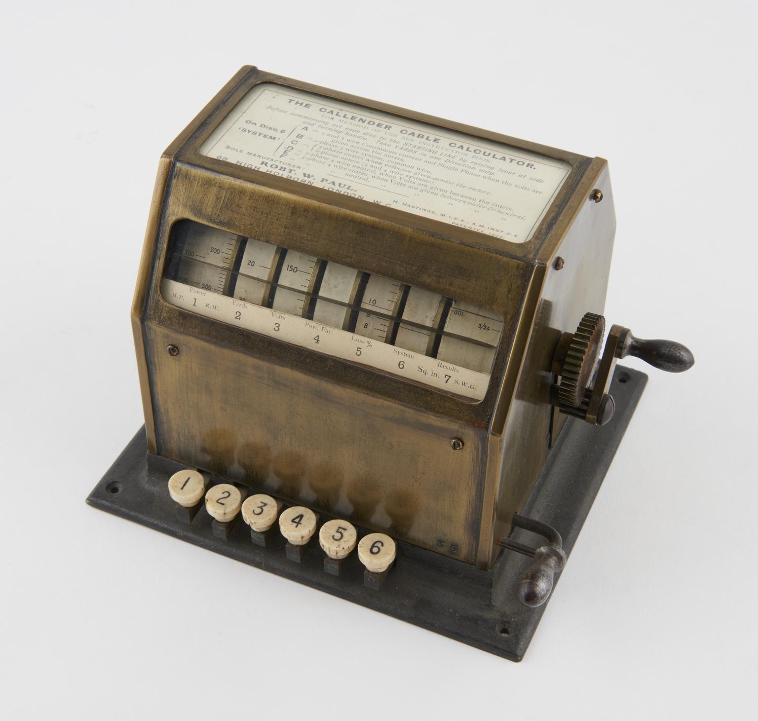 Kerder Math Machine Callender cable calculating machine | Science Museum Group Collection