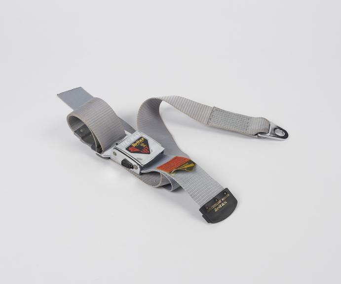 Length of Britax vehicle seat belt with anchorage device at one