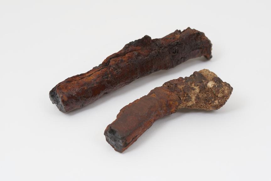 Iron nail (two fragments) found at Punic Carthage, 700-146 BC