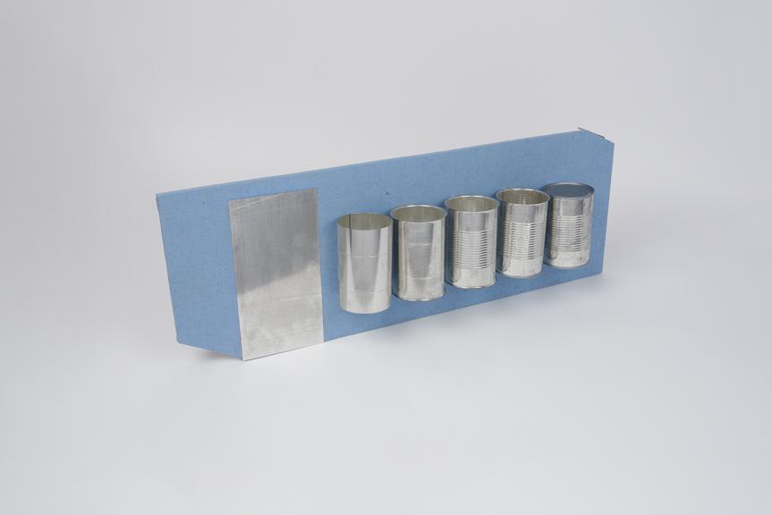 Material exhibiting the stages of can manufacturing, by H. J