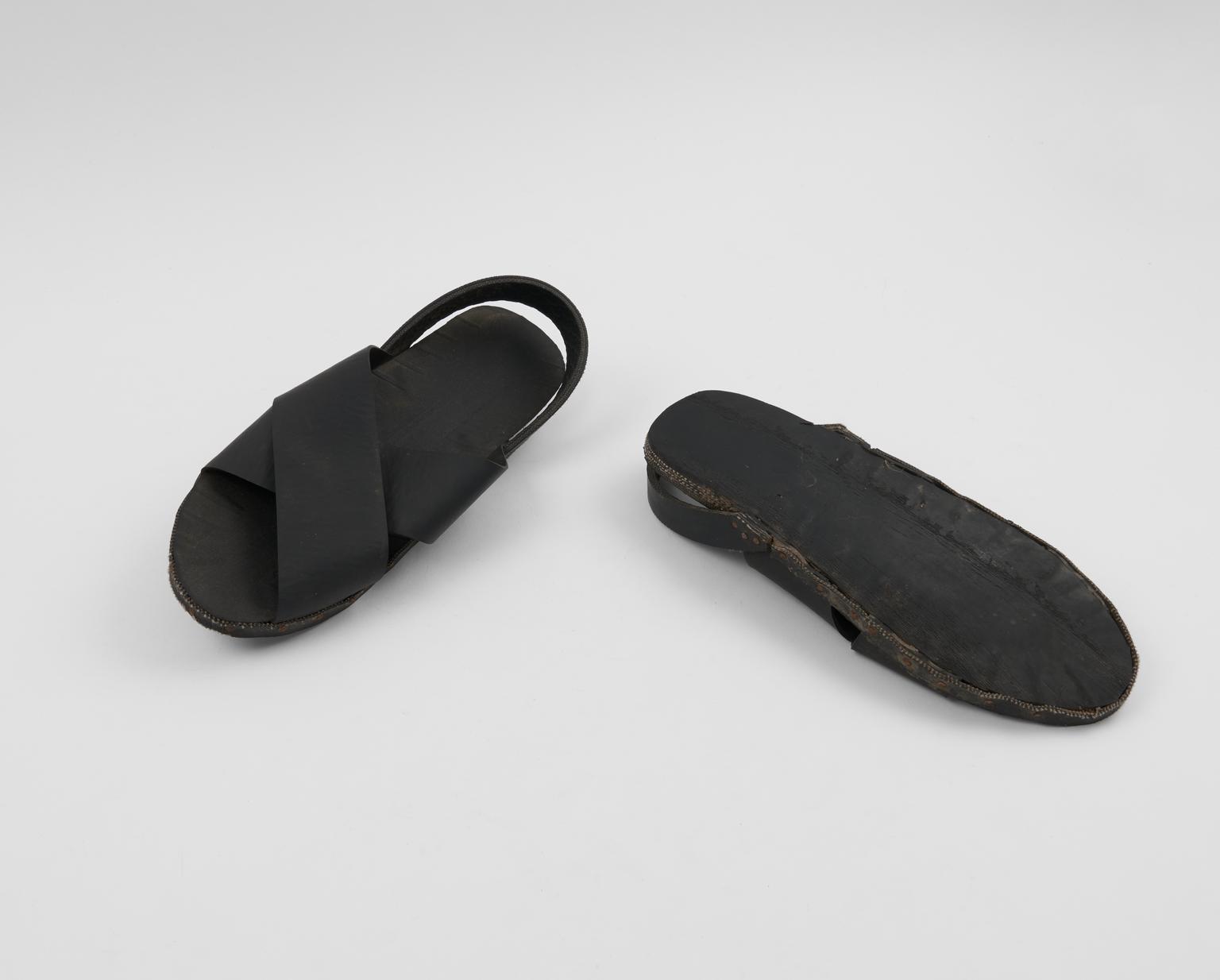 Pair of sandals made from lorry tyres, Cusco, Peru