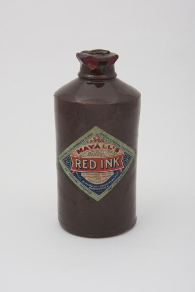 Brown glazed earthenware stoppered bottle (bottles)