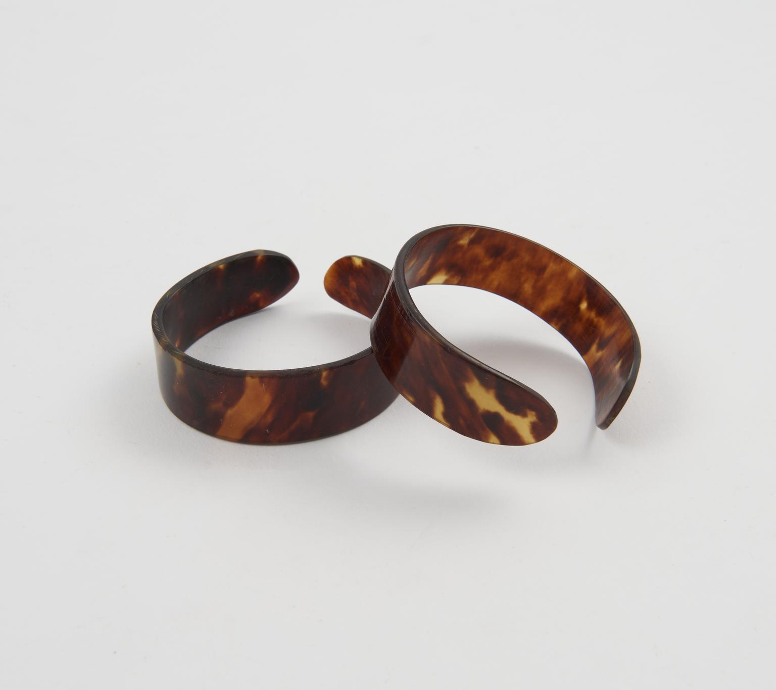 Natural tortoiseshell bangles from the Philippines