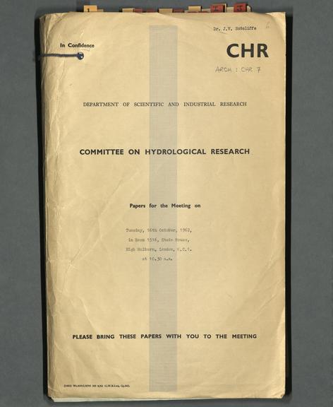 Archive of the hydrological research committee of the