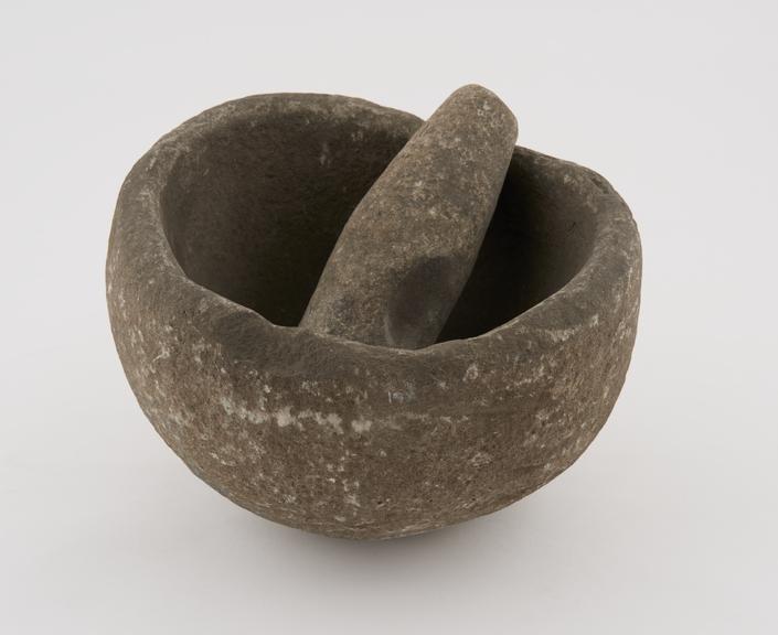 Stone mortar and pestle