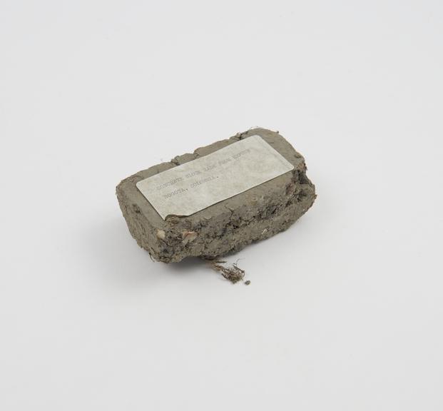 Concrete block made from refuse, Columbia, 1980s