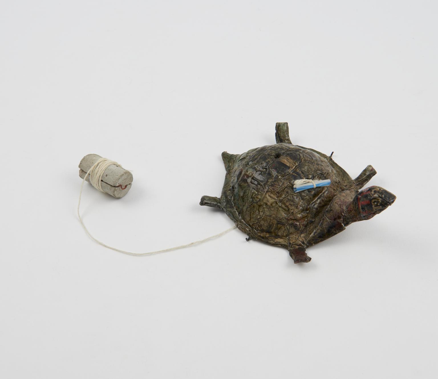 Tortoise toy made from paper offcuts