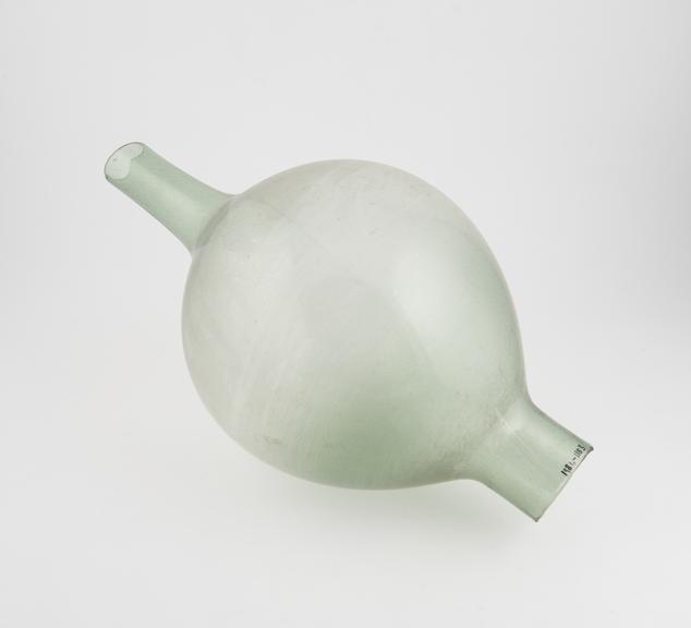 Cucurbit, in green glass