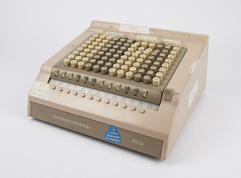 Comptometer made by Felt and Tarrant Ltd., late 1960s.