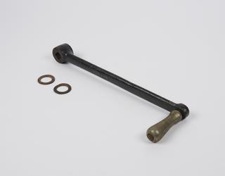 Handle and washers from a kerbside petrol pump