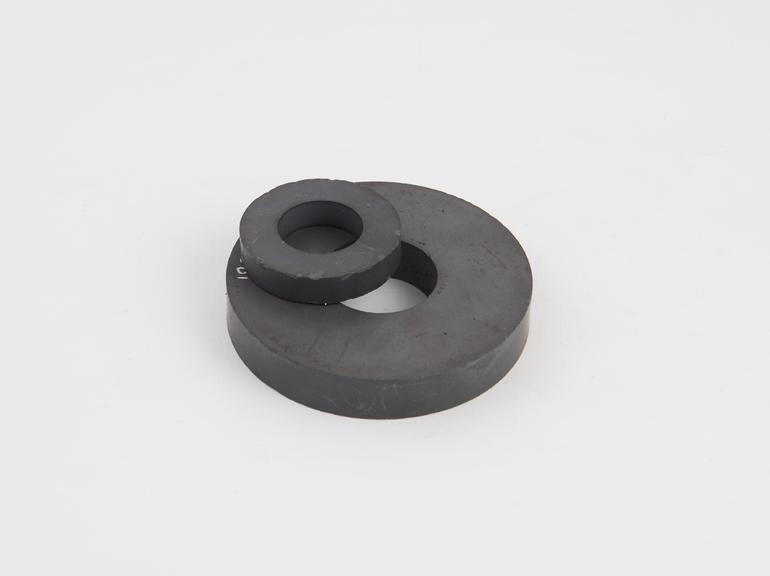 Two ferrite loudspeaker ring magnets