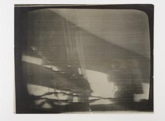 Photograph of TV broadcasting the first step on the Moon