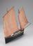 Small model of a St. Ives lugger