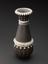 Ornamentally turned ebony and cocoa wood vase