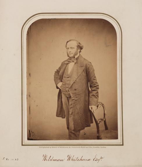 Wildman Whitehouse. Studio portrait albumen print