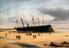 Painting, SS Great Britain, beached ashore, Dundrum Bay Ireland, at low tide