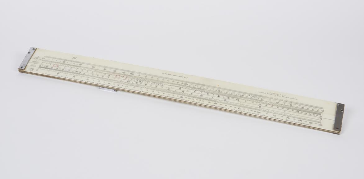 Paper trade slide rule, length 660mm