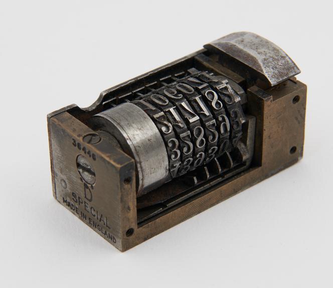 Letterpress numbering box, 6-digit, D' special, made in England