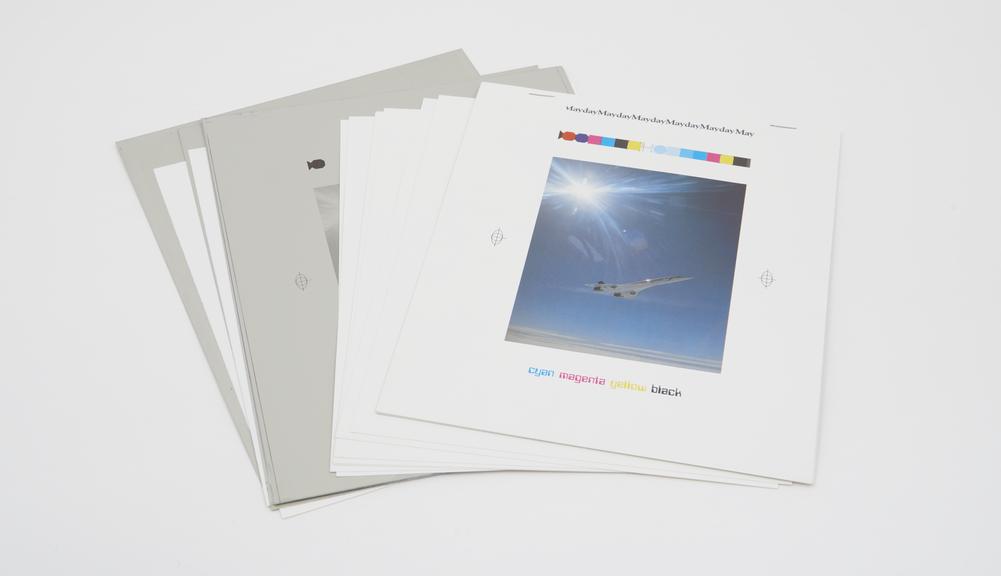 Set of proofs depicting Concorde' aeroplane together with