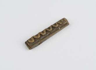 Ashanti brass weight, decorative oblong bar