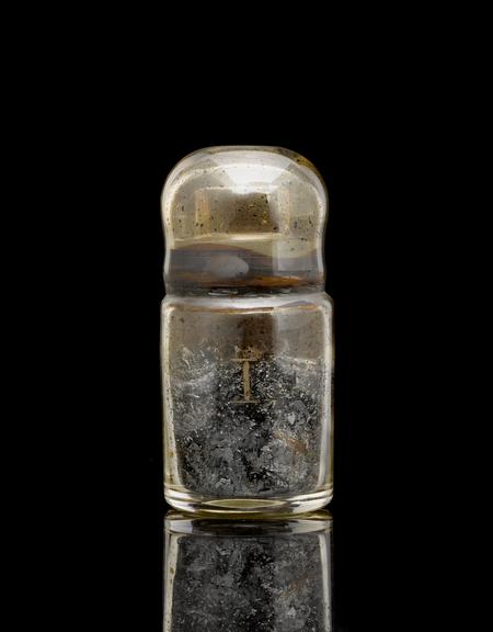 Glass-stoppered bottle containing iodine