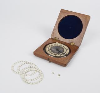 Wood box for 'Cryptograph' circular coding machine