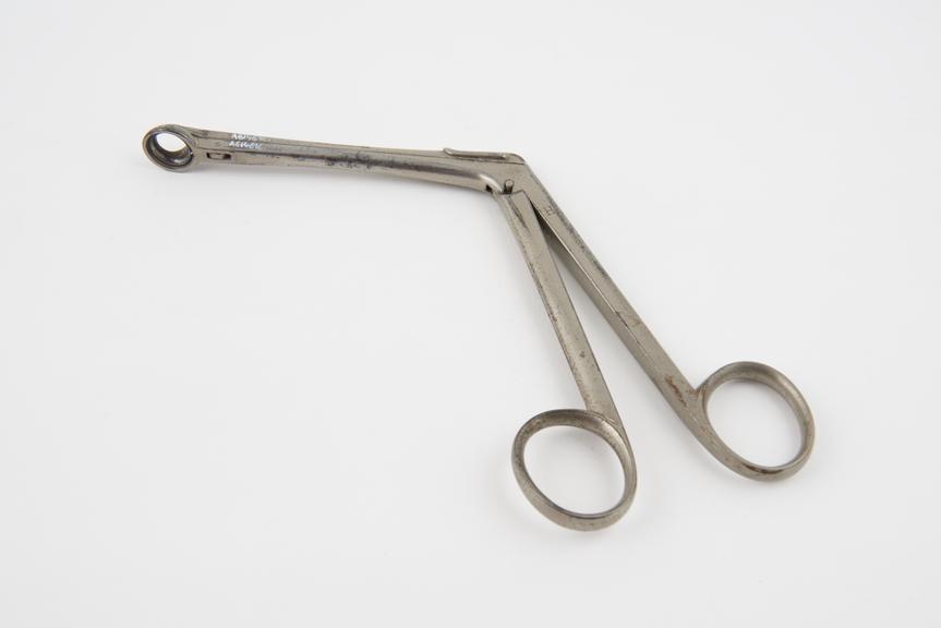 Hartmann's tonsil punch forceps, steel, nickel plated