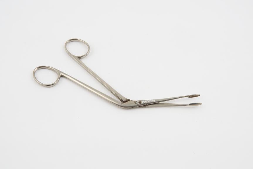 Tracheotomy forceps for extracting false membrane, steel