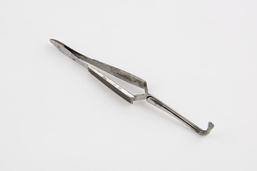 Tracheal forceps, dilating, plated metal, 1890-1920