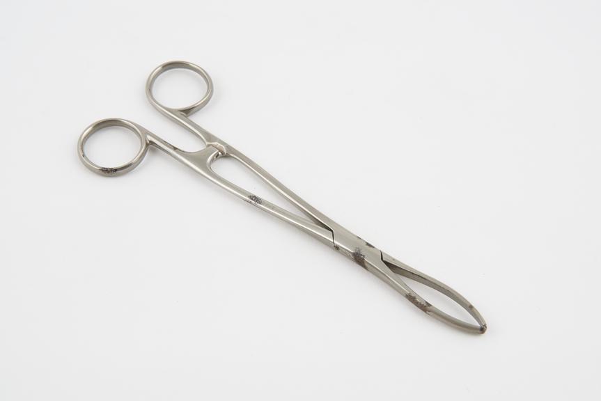 Rutherford Morrison peritoneum forceps, steel, nickel-plated