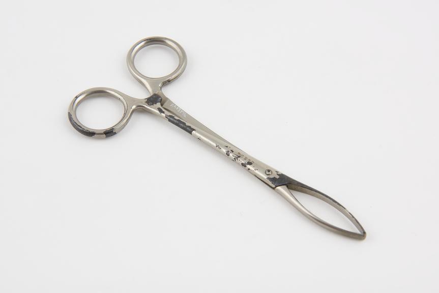 Rutherford Morrison peritoneum forceps, steel, nickel-plated