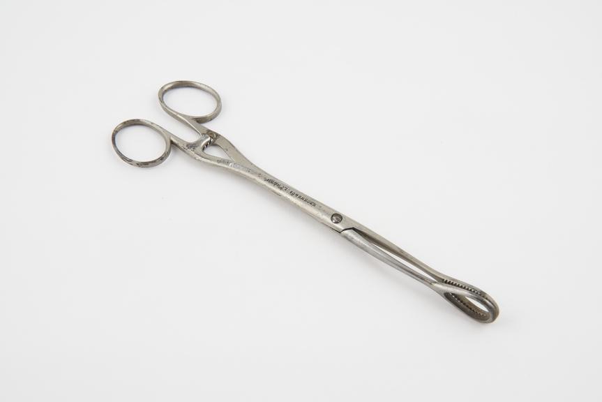 Haemorrhoidal forceps, steel, by Krohne and Co. of London, c