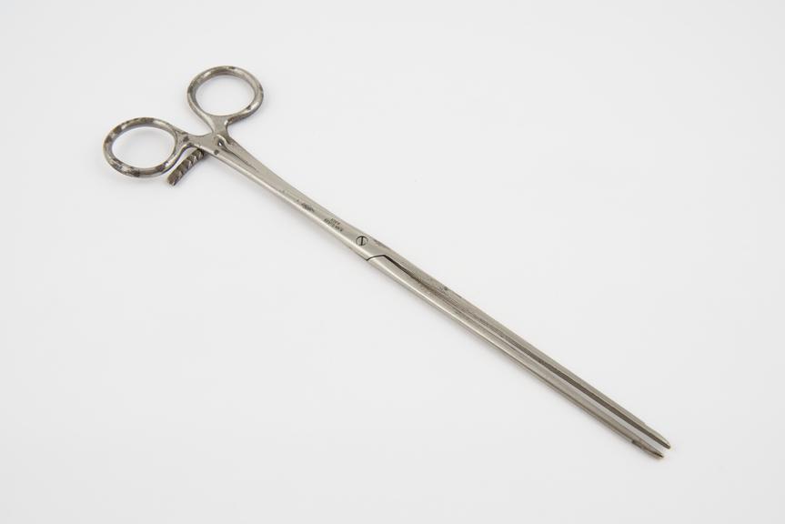 Intestinal clamp forceps, steel, nickel-plated, by R