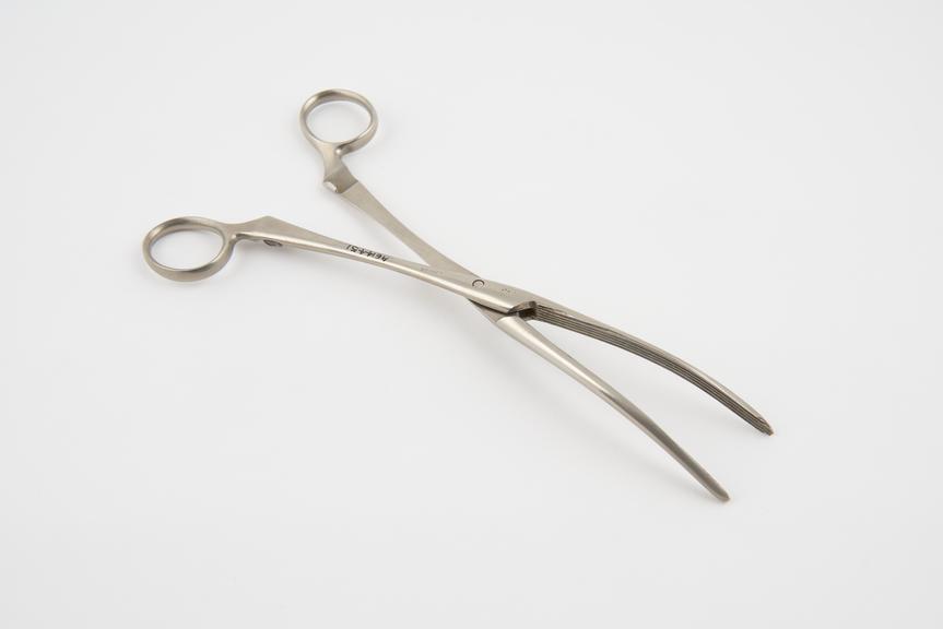 Moynihan's intestinal clamp forceps, steel, nickel-plated, by J