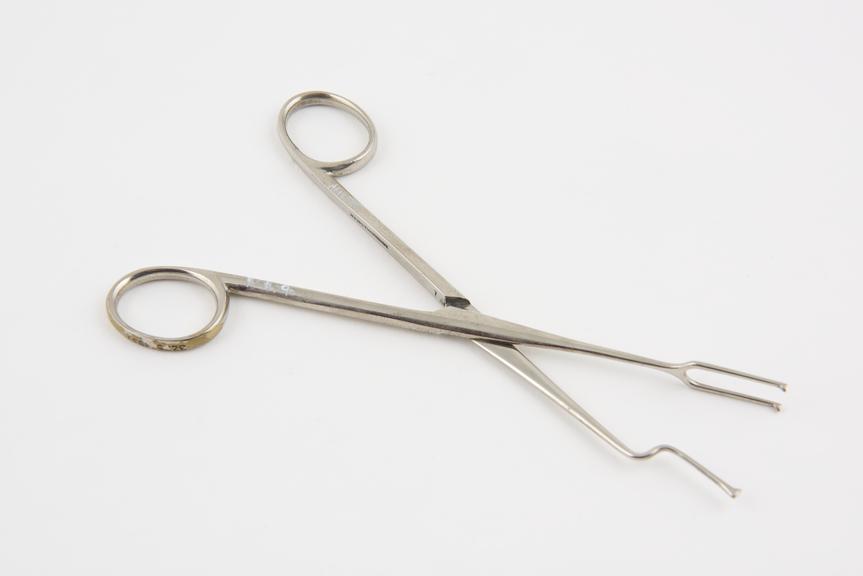 Wilkie's intestinal suturing forceps, steel, chromium-plated