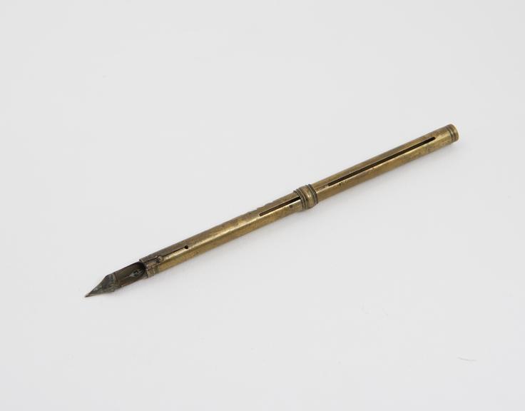 Early sample of a steel fountain pen, 1803