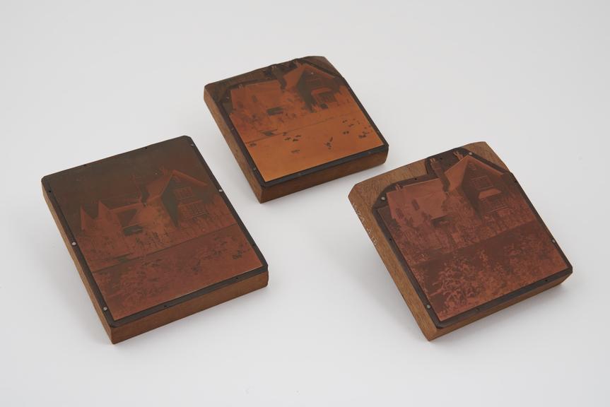 Three blocks for colour printing from photograph of Perlycross'