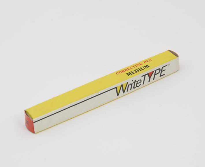 Pen for white correcting fluid, the Write-type Corrector', 1985'