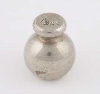 Spherical nickel plated brass Troy weight