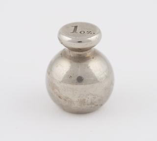 Spherical nickel plated brass Troy weight