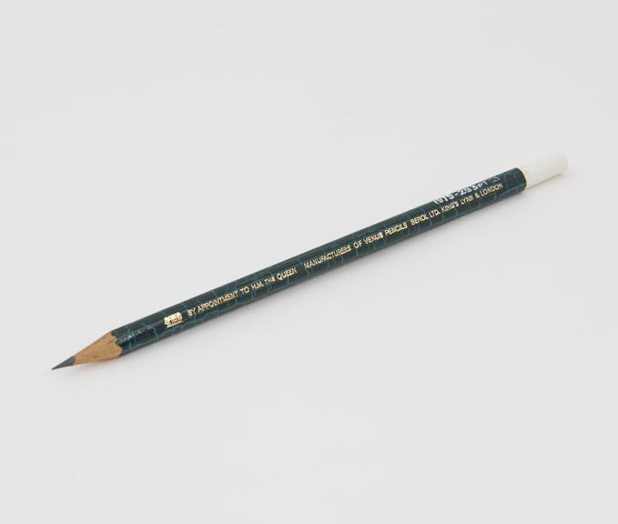 4H Lead pencil, Mottled green and white painted, 1977