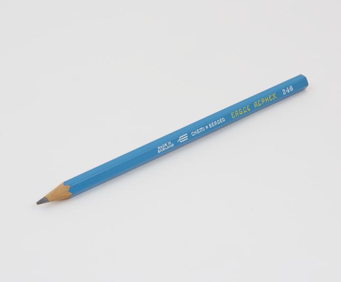 Lead pencil, painted blue,1977