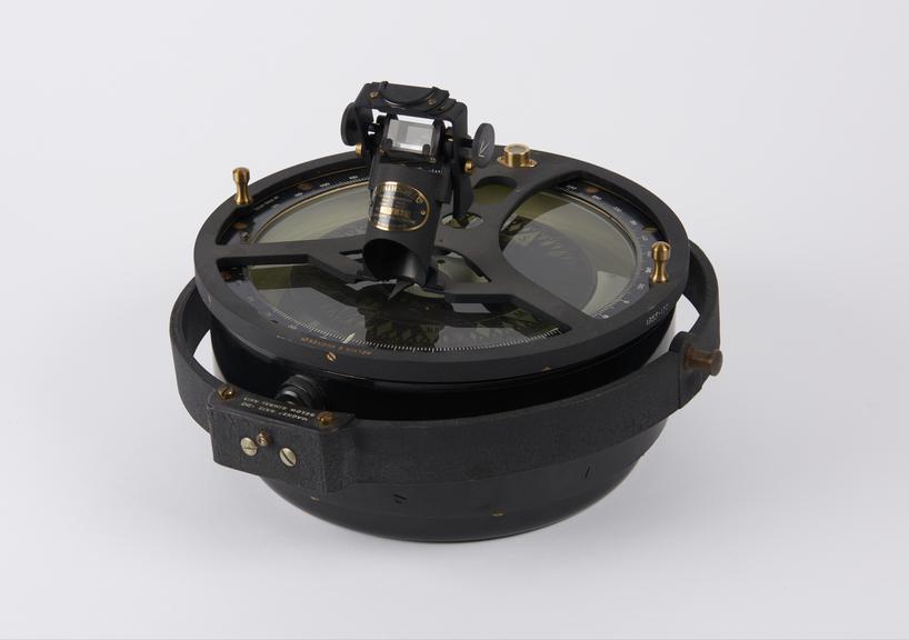 Bubble compass with Azimuth Mirror marked '1955-170' associated