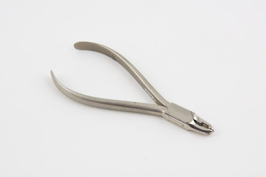 Small gouge forceps, steel, nickel plated